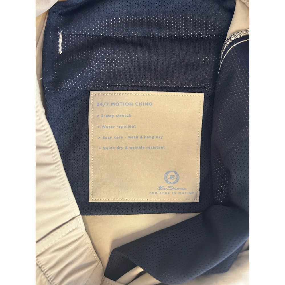 Ben Sherman‎ Men's 38x33 24/7 Packable Motion Khaki Chinos Water Repellent - Picture 5 of 7
